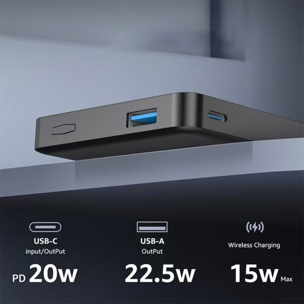 10,000mAh High-Capacity Pwer Bank with PD 20W Fast Charging, Ultra-Thin Magnetic Wireless Charging Prtable Pwer Bank – Custmizable Lg - 图片 2