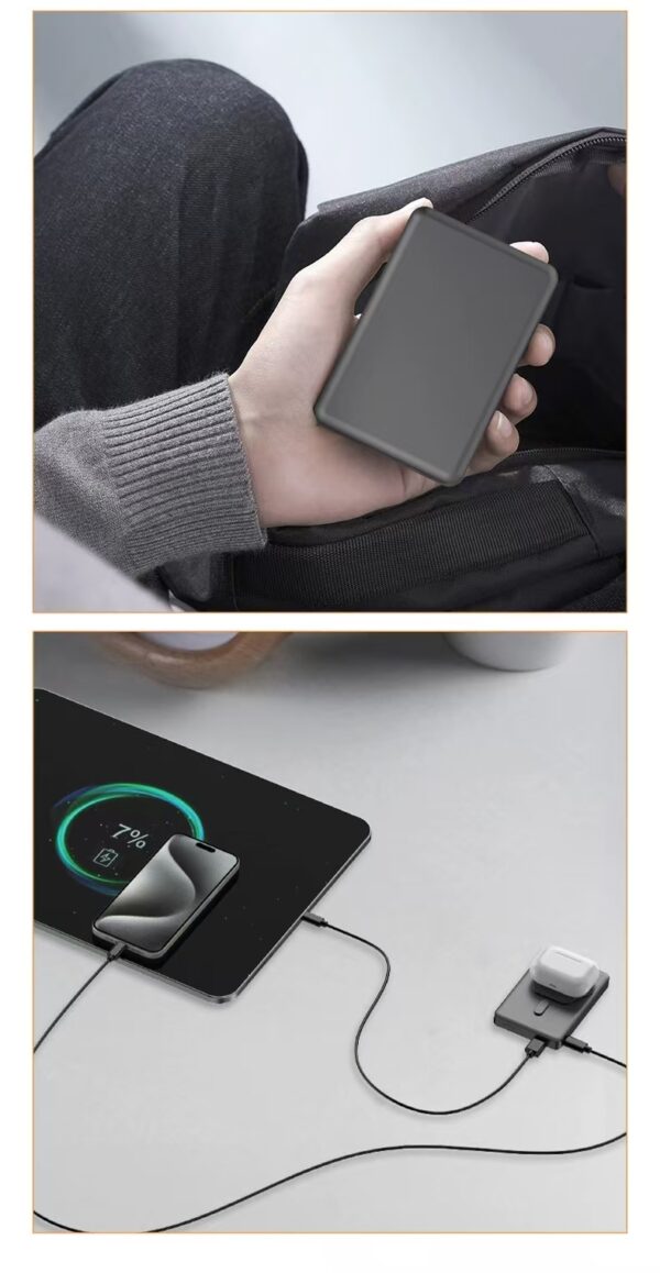 10,000mAh High-Capacity Pwer Bank with PD 20W Fast Charging, Ultra-Thin Magnetic Wireless Charging Prtable Pwer Bank – Custmizable Lg - 图片 6