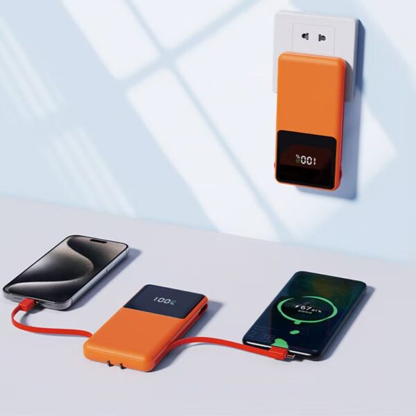 10,000mAh, 22.5W, Factry-Custmizable Pwer Bank with Built-in Cable and Fast Charging – Custmizable Printed Lg - 图片 6