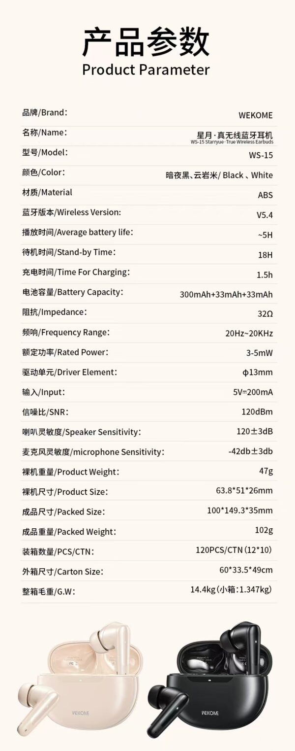 TWS Bluetooth Earbuds 5.4, True Wireless High-Quality Mini Earbuds. - 图片 5