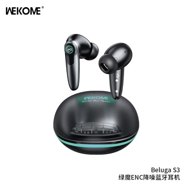 Green Demon Dual Microphone, ENC Noise Cancellation, Bluetooth 5.3, Low-Latency Gaming Style, In-Ear Bluetooth Earbuds. - 图片 2