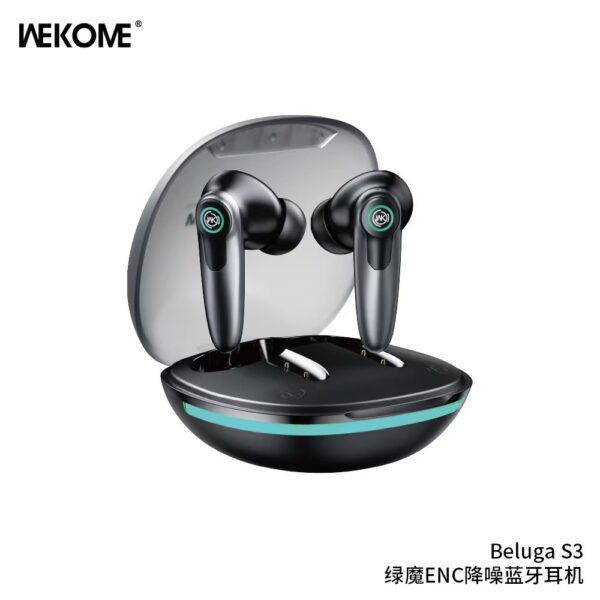 Green Demon Dual Microphone, ENC Noise Cancellation, Bluetooth 5.3, Low-Latency Gaming Style, In-Ear Bluetooth Earbuds.