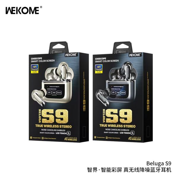 Smart Color Screen, ANC + ENC Dual Noise Cancellation, In-Ear Bluetooth Earbuds Beluga S9, Customizable Logo. - 图片 6