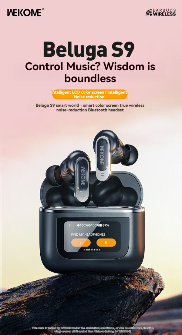 Smart Color Screen, ANC + ENC Dual Noise Cancellation, In-Ear Bluetooth Earbuds Beluga S9, Customizable Logo. - 图片 10