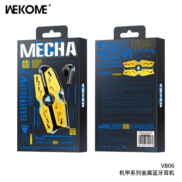 Pioneer Mecha Battleship, VB06 Zero Latency, TWS In-Ear Wireless Earbuds for eSports Gaming, Customizable Logo. - 图片 5