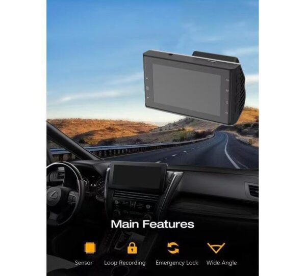 4K Dash Cam, HD WiFi Front and Rear Dual Recording, Wide-Angle Reverse Camera, Dual Lens Car Surveillance Camera. - 图片 3