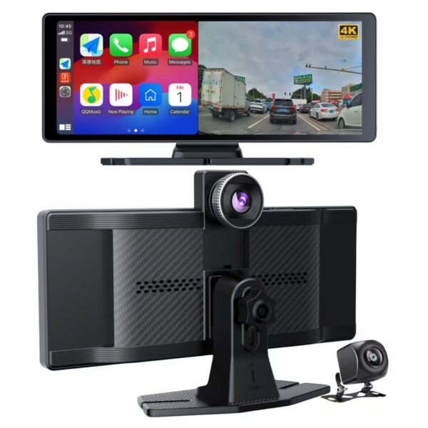 Carplay Dash Cam, 4K HD Front and Rear Dual Recording, WiFi Navigation, Central Console Reverse Camera Car Recorder. - 图片 6