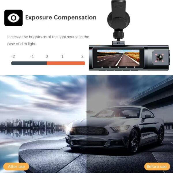 4K HD Dual Recording Dash Cam, Split Design Dual Lenses, 5G WiFi, Front and Rear Dual Recording, GPS Car Camera. - 图片 4