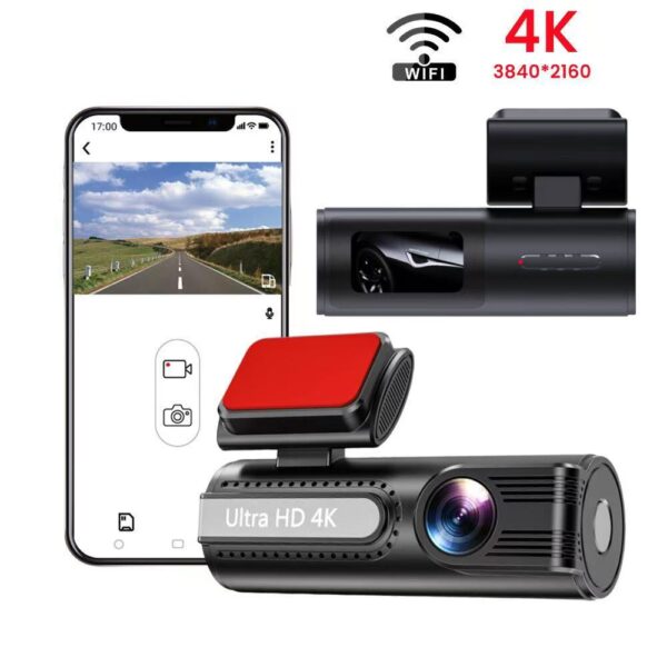 4K Dash Cam, Front and Rear Dual Recording, WiFi Smartphone Connectivity, GPS Navigation, Night Vision Car Camera. - 图片 3