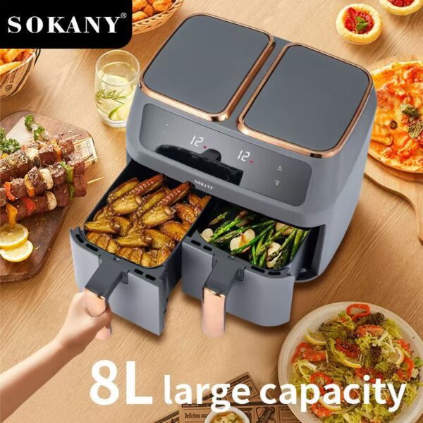 SOKANY Double Basket Home Fully Automatic Air Fryer: Multi-Functional Baking Oven - 图片 2