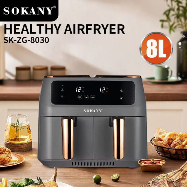 SOKANY Double Basket Home Fully Automatic Air Fryer: Multi-Functional Baking Oven - 图片 3