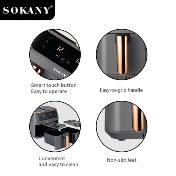 SOKANY Double Basket Home Fully Automatic Air Fryer: Multi-Functional Baking Oven - 图片 5