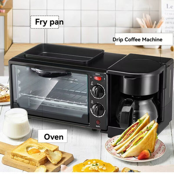 3-in-1 Breakfast Maker: Home Auto Toaster and Sandwich Machine with Timer Function! - 图片 5