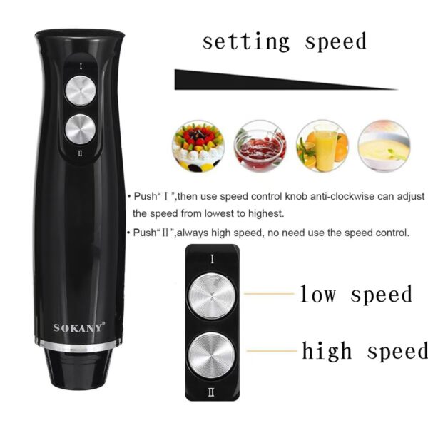 4-in-1 Multifunctional Blender: Juicer, Food Processor, Egg Beater, and Immersion Stick – The Perfect Kitchen Assistant! - 图片 3