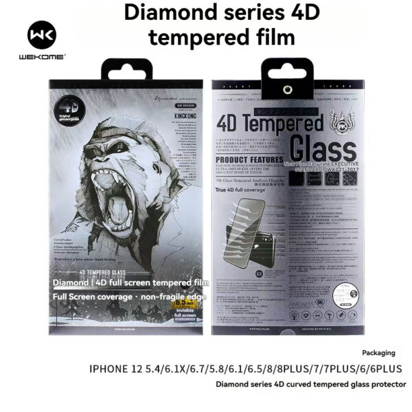 4D Tempered Glass Screen Protector for iPhone 16, 15, 14 Pro Max, iPhone 13, Large Curvature Protection Film - 图片 2